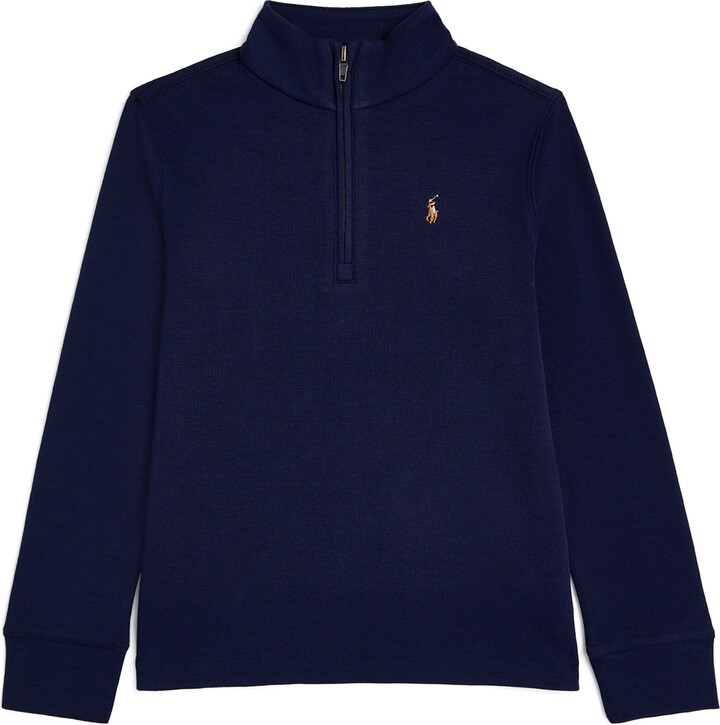 Ralph Lauren Kids Cotton Quarter-Zip Sweater