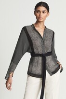 Thumbnail for your product : Reiss Mixed Print Tie Blouse