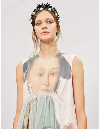 Simone Rocha Graphic-print cotton and tulle dress