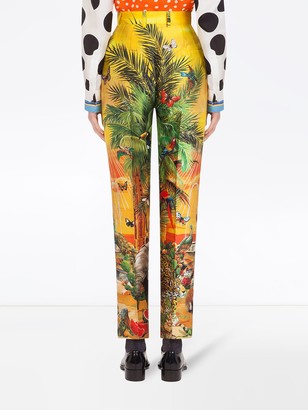 Dolce & Gabbana Jungle-Print Trousers