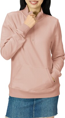 Essentials Women's Long-Sleeve Fleece Quarter-Zip Top (Available in  Plus Size)
