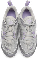 Thumbnail for your product : Nike Grey and Purple Air Max 98 Sneakers