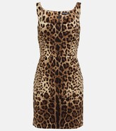 Thumbnail for your product : Dolce & Gabbana Leopard-print silk-blend minidress