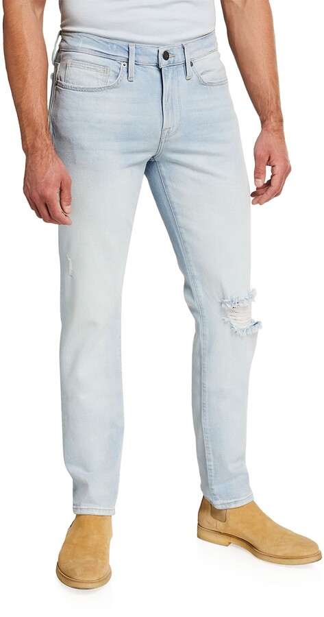 Light Washed Ripped Jeans For Men Shop The World S Largest Collection Of Fashion Shopstyle