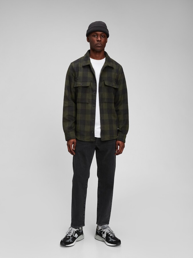 Gap Cozy Flannel Shirt Jacket - ShopStyle