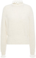 Thumbnail for your product : Sandro Mike Ruffle-trimmed Wool-blend Sweater