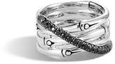 Thumbnail for your product : John Hardy Band Ring With Black Sapphire And Spinel