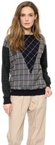 Thumbnail for your product : Band Of Outsiders Mixed Plaid Sweatshirt Top