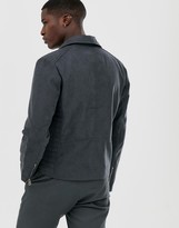 Thumbnail for your product : Esprit biker jacket in faux suede in grey