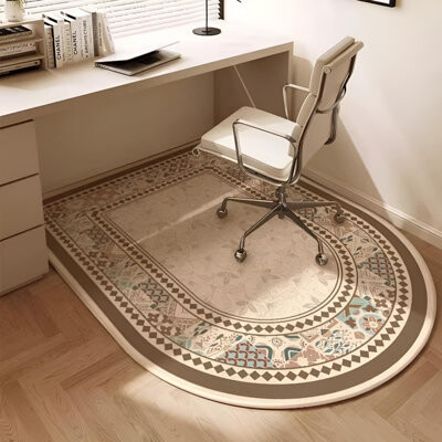 PURHOC Easy-Clean Anti-Slip Study Room Rug In Vintage Style