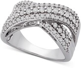 Thumbnail for your product : Wrapped in Love Diamond Crossover Statement Ring (1 ct. t.w.) in Sterling Silver