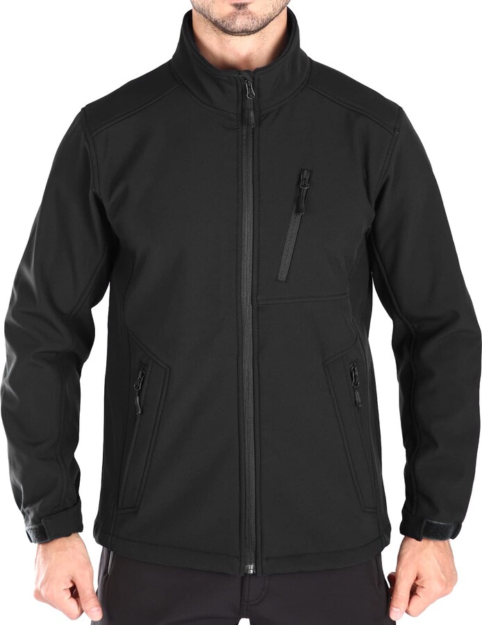 FREE SOLDIER Men's Softshell Hiking Jacket Waterproof Hooded Tactical