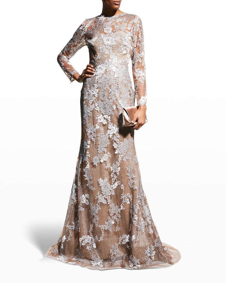 gold evening wear tops