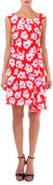 Thumbnail for your product : Nina Ricci Floral Silk Bias-Cut Dress, Vermillion