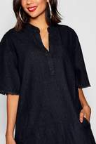 Thumbnail for your product : boohoo Pocket Front Denim Shirt Dress