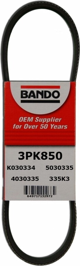 Bando USA Serpentine Belt Fits select: 2004-2006 TOYOTA SCION, 2016-2019 CHEVROLET VOLT
