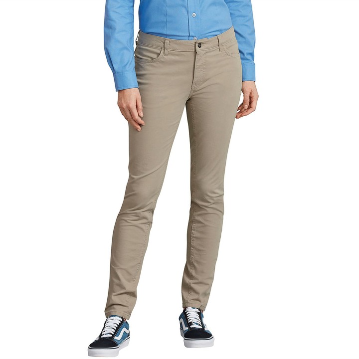 skinny twill pants women's