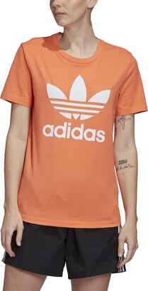 orange adidas shirt women's