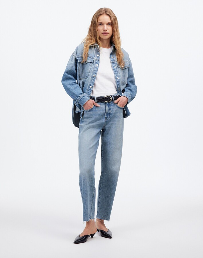 Madewell The Petite Perfect Vintage Wide-Leg Crop Jean in Hallstead Wash
