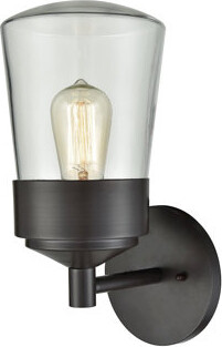 Everly Quinn Aichele 13'' High 1-Light Outdoor Sconce - Oil Rubbed Bronze