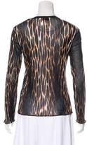 Thumbnail for your product : Just Cavalli Mesh Printed Top