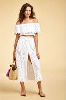 Thumbnail for your product : Miguelina Carolina Broderie Anglaise Midi Skirt - Pure White
