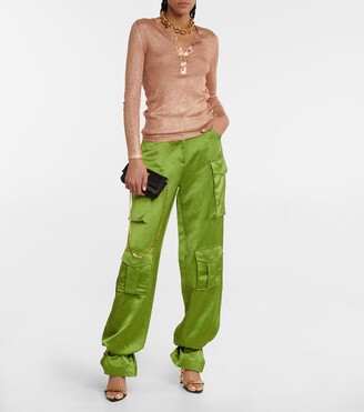 Tom Ford High-rise satin cargo pants