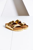 Thumbnail for your product : Birkenstock Arizona Soft Footbed Gold Metallic Slide Sandal