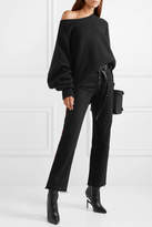 Thumbnail for your product : Amiri Frayed Lurex-trimmed High-rise Straight-leg Jeans