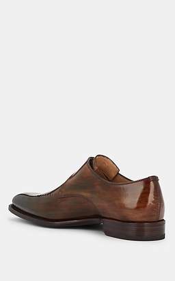 Harris Men's Burnished Leather Monk-Strap Shoes - Brown