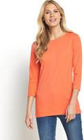 Thumbnail for your product : South Petite Three-Quarter Sleeve Crew Neck Top