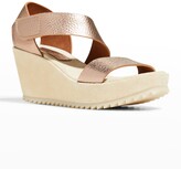 Thumbnail for your product : Pedro Garcia Fely Easy Metallic Wedge Sandals
