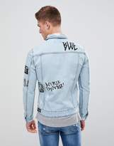 Thumbnail for your product : ONLY & SONS Denim Jacket With All Over Print
