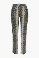 Thumbnail for your product : Stand Studio Rina Snake-effect Leather Slim-leg Pants