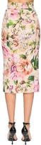 Thumbnail for your product : Dolce & Gabbana Printed Stretch Charmeuse Pencil Skirt