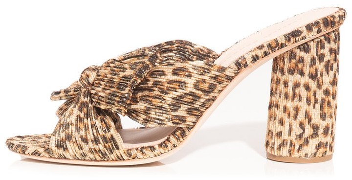 loeffler randall penny knot mule leopard