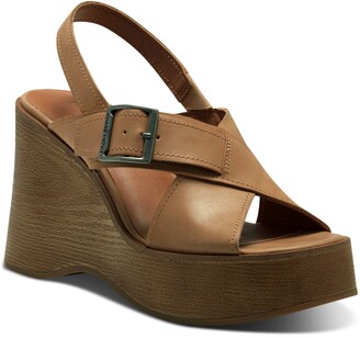Sz35-45 Women Open Toe Platform Wedge Sandals Slingback Ankle Strap Buckle Shoes 