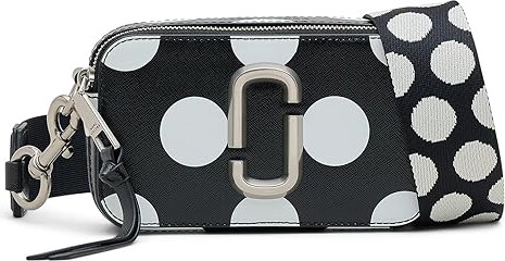 Marc Jacobs The Spots Snapshot Women's Handbags Black/White Leather
