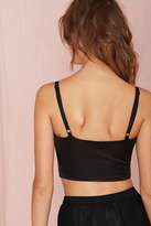 Thumbnail for your product : Nasty Gal Under Wraps Scuba Crop Top - Black