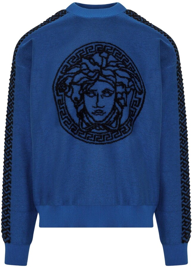 versace sweatshirt blue