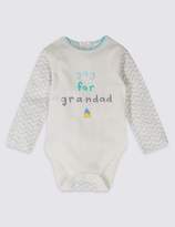 Thumbnail for your product : Marks and Spencer Printed Grandad Pure Cotton Bodysuit