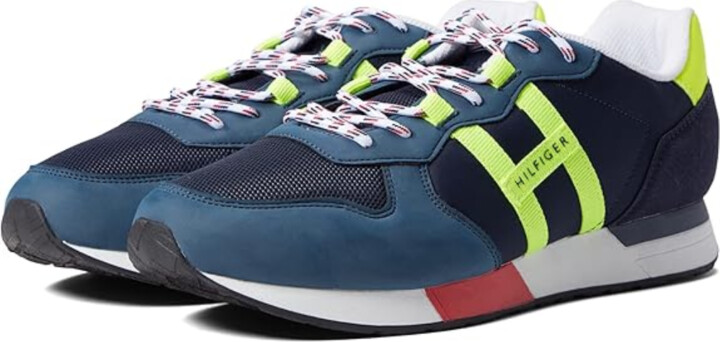 Tommy Hilfiger Men's Amani Sneakers Dark Blue Lace Up Running Shoes GAL51
