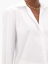 Thumbnail for your product : LA COLLECTION Emilia Cotton-blend Poplin Shirt - Ivory