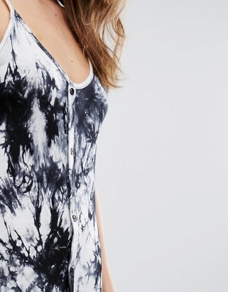 Daisy Street Tie-Dye Cami Dress With Button Front