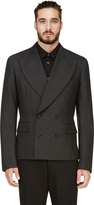 Thumbnail for your product : Comme des Garcons Homme Plus Charcoal Short Wool Blazer
