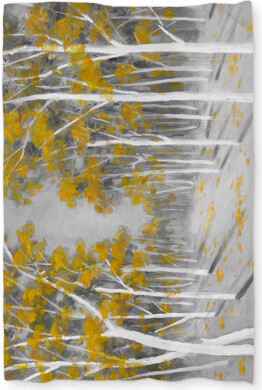 Begin Edition International Inc. Yellow birch forest duvet cover | Bedroom Trees decor