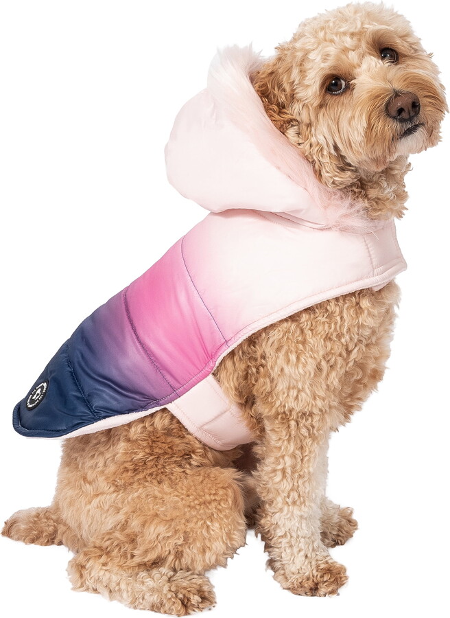 Justice Pet Reversible Puffer Jacket, Ombre Multi, S