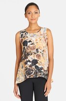 Thumbnail for your product : Lafayette 148 New York 'Lucy' Print High/Low Silk Top