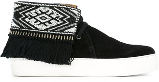 Ports 1961 embellished hi-top sneakers - men - Leather/PVC/Calf Suede/rubber - 41
