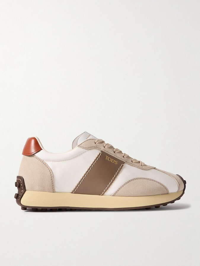 Tod's Sportivo Active Leather And Suede Sneakers - White